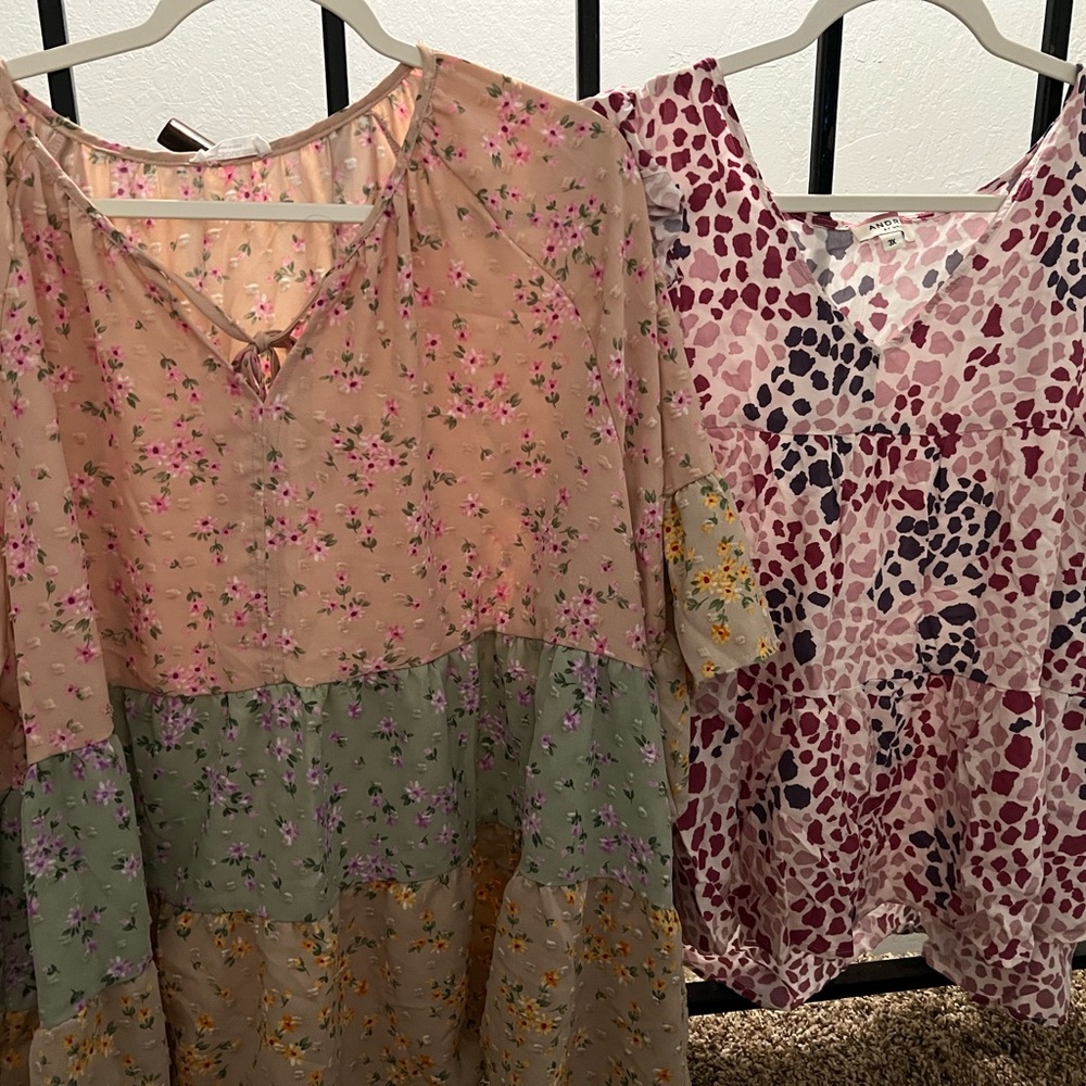 Two blouses for comfort both are 2x